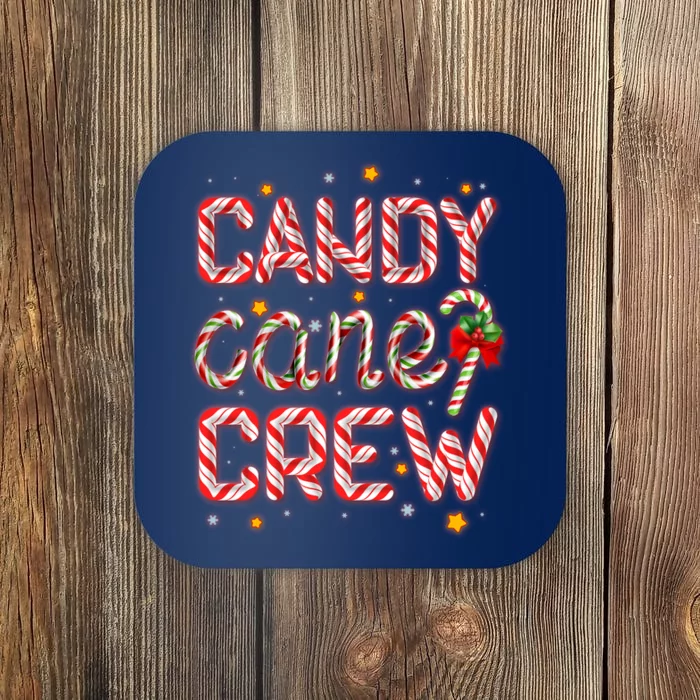 Cute Christmas Candy Cane Crew Matching Shirts Coaster