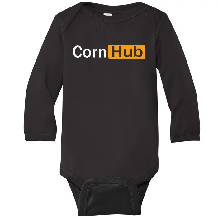 Cornhub Cornhole Cornholer Baby Long Sleeve Bodysuit