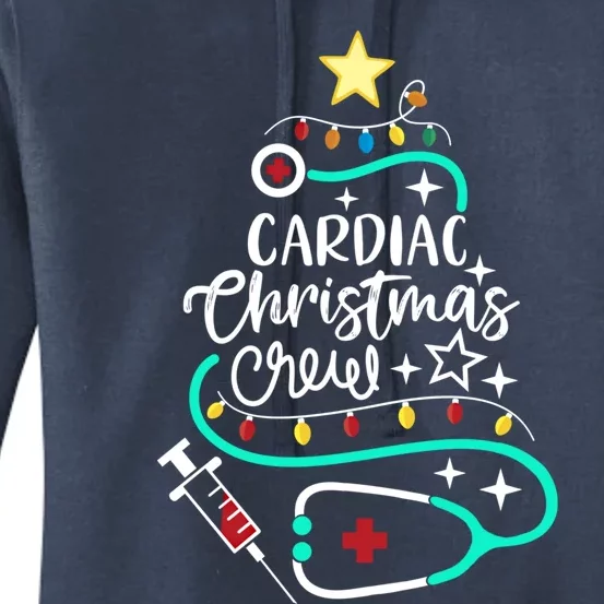 Cardiac Christmas Crew Cardiac Nurse Cardiac Techs Secretary Great Gift Women's Pullover Hoodie