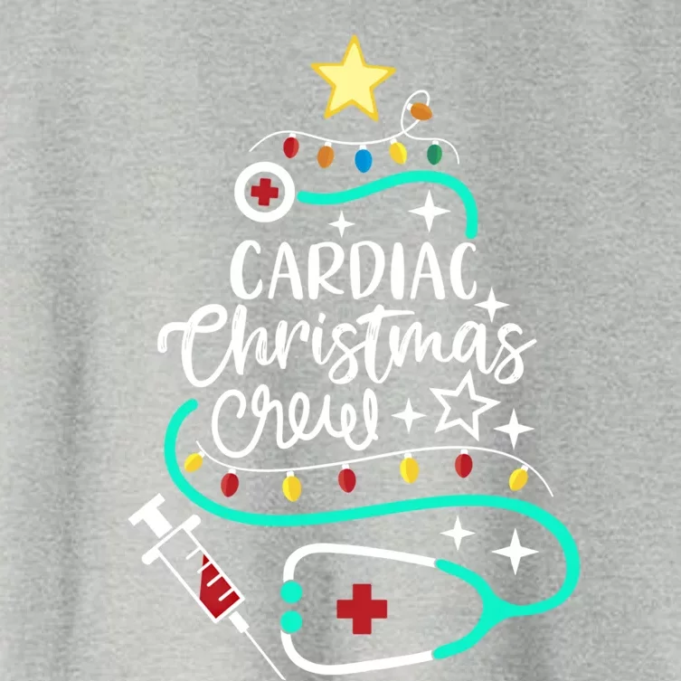 Cardiac Christmas Crew Cardiac Nurse Cardiac Techs Secretary Great Gift Women's Crop Top Tee