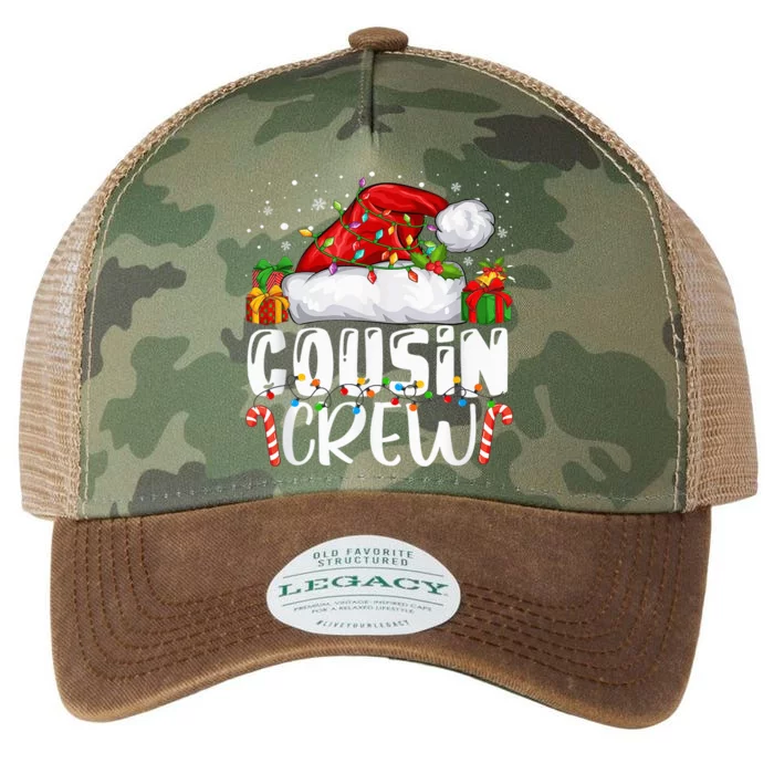 Cousin Crew Christmas Santa Hat Lights Pajamas Funny Xmas Legacy Tie Dye Trucker Hat