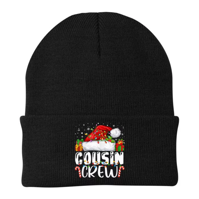 Cousin Crew Christmas Santa Hat Lights Pajamas Funny Xmas Knit Cap Winter Beanie