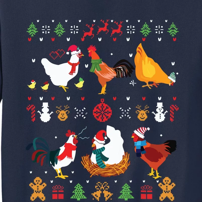 Chicken Collection Christmas Sweater Santa Chicken Farmer Sweatshirt