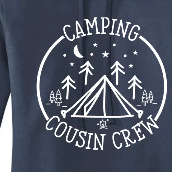 Camping Cousins Crew 2024 Family Reunion Matching Trip Cool Gift Women's Pullover Hoodie