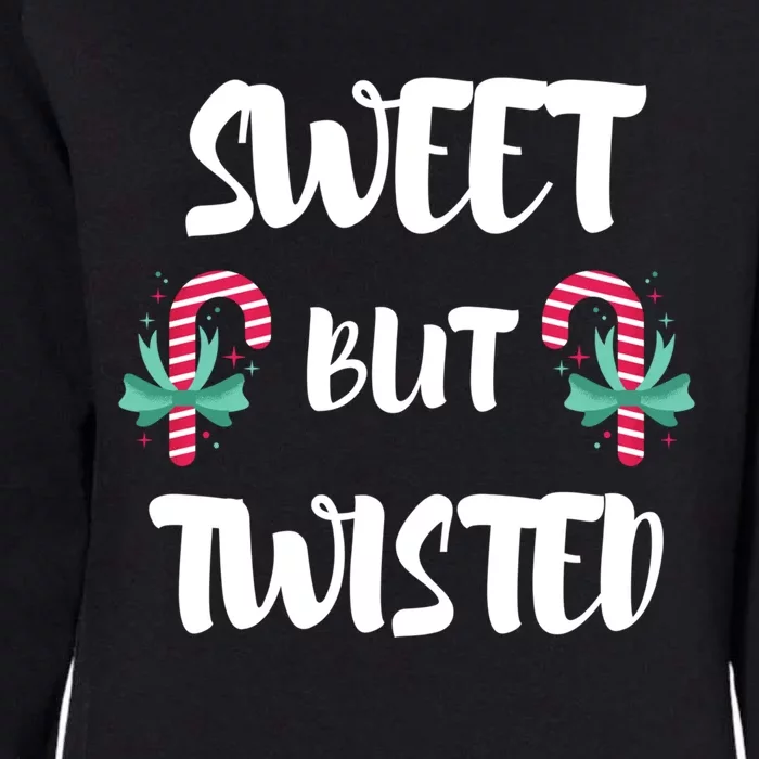 Christmas Candy Cane Sweet But Twisted Xmas Funny Holiday Gift Womens California Wash Sweatshirt