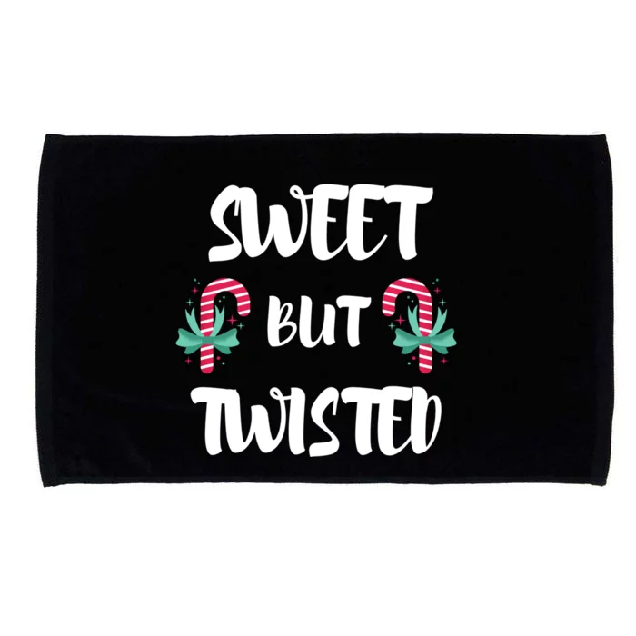 Christmas Candy Cane Sweet But Twisted Xmas Funny Holiday Gift Microfiber Hand Towel