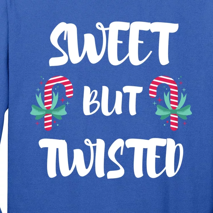 Christmas Candy Cane Sweet But Twisted Xmas Funny Holiday Gift Tall Long Sleeve T-Shirt