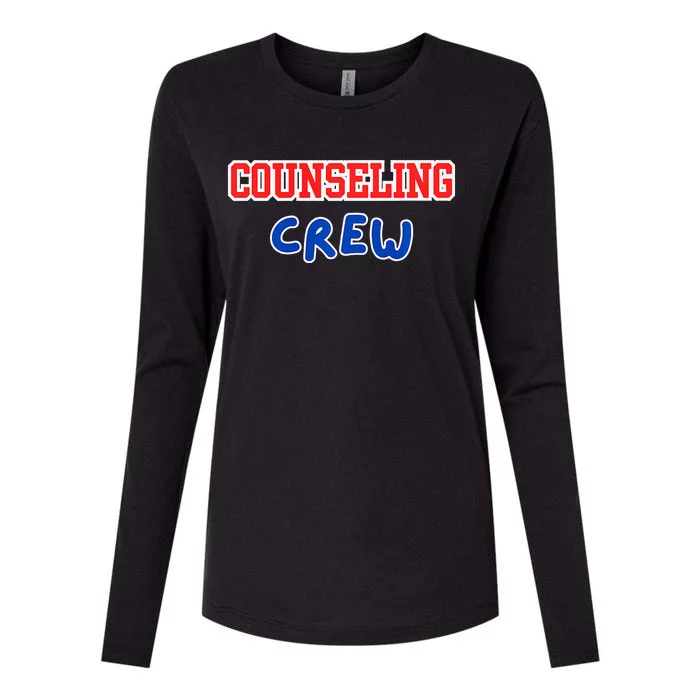 Counseling Crew Counselor Womens Cotton Relaxed Long Sleeve T-Shirt