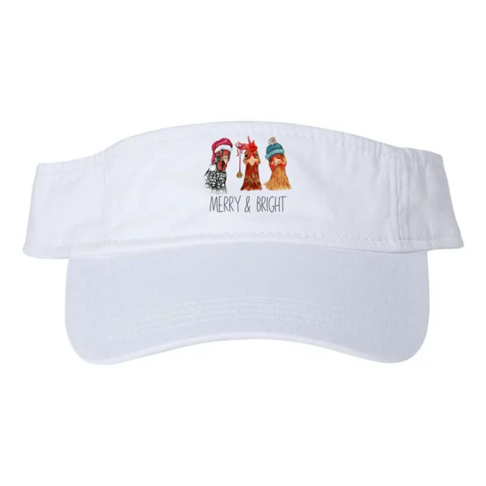 Cute Chickens Christmas Christmas Farm Animal Funny Holiday Valucap Bio-Washed Visor