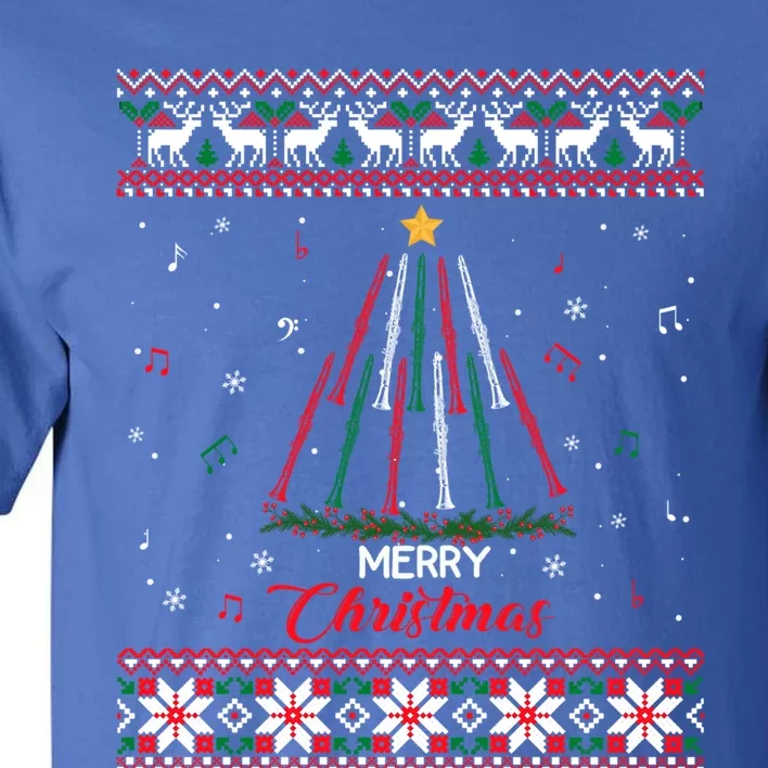 Clarinegift Clarinet Christmas Tree Ugly Xmas Sweater Meaningful Gift Tall T-Shirt