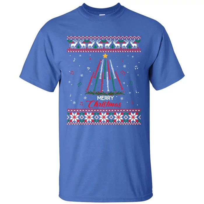 Clarinegift Clarinet Christmas Tree Ugly Xmas Sweater Meaningful Gift Tall T-Shirt