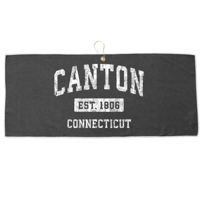 Canton Connecticut Ct Vintage Sports Design Large Microfiber Waffle Golf Towel