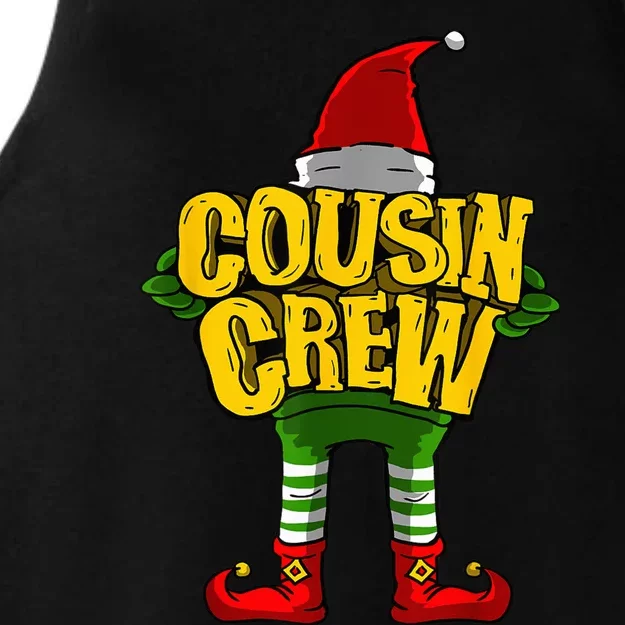 Cousin Crew Christmas Elf Matching Family Ladies Tri-Blend Wicking Tank