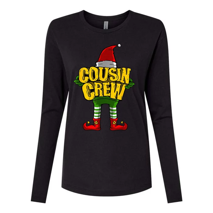 Cousin Crew Christmas Elf Matching Family Womens Cotton Relaxed Long Sleeve T-Shirt