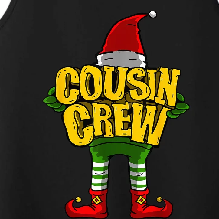 Cousin Crew Christmas Elf Matching Family Performance Tank