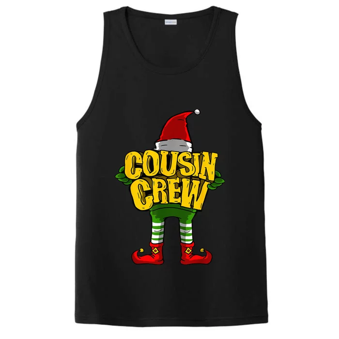 Cousin Crew Christmas Elf Matching Family Performance Tank