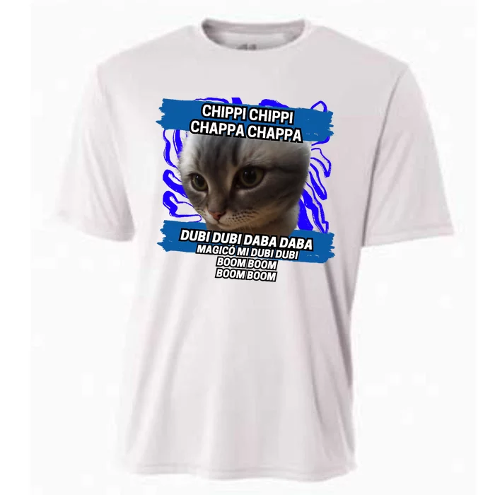 Chippi Chippi Chappa Chappa Dancing Cat Meme Cooling Performance Crew T-Shirt