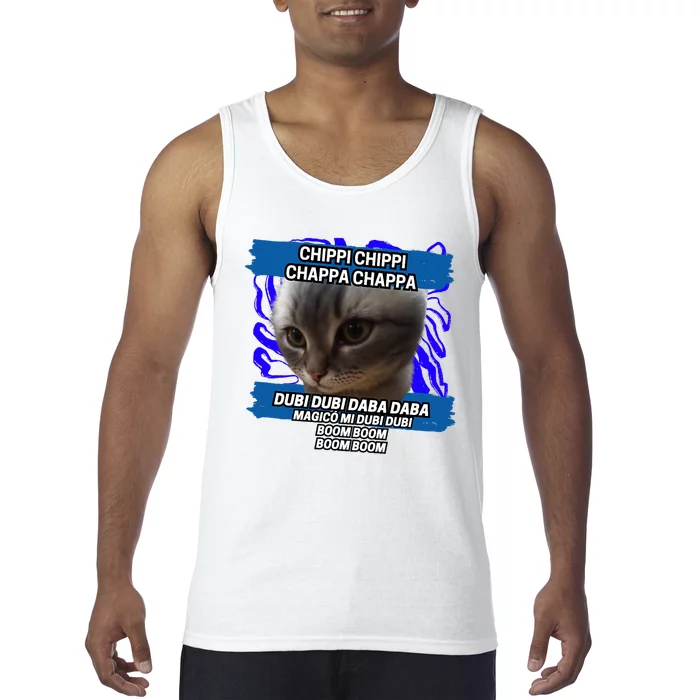 Chippi Chippi Chappa Chappa Dancing Cat Meme Tank Top