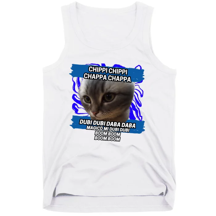 Chippi Chippi Chappa Chappa Dancing Cat Meme Tank Top