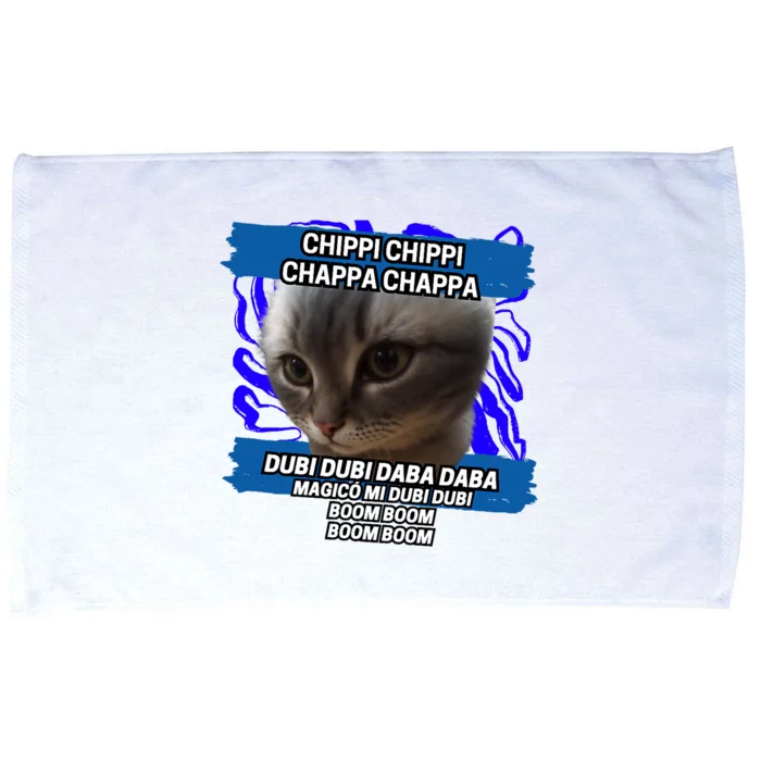 Chippi Chippi Chappa Chappa Dancing Cat Meme Microfiber Hand Towel