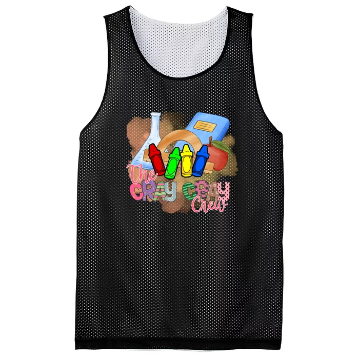 Cray Colors Child Art FunnyCrayon Crew Teacher Student 100 Days Of School Mesh Reversible Basketball Jersey Tank