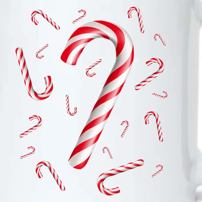 Christmas Candy Cane Mash Up Black Color Changing Mug