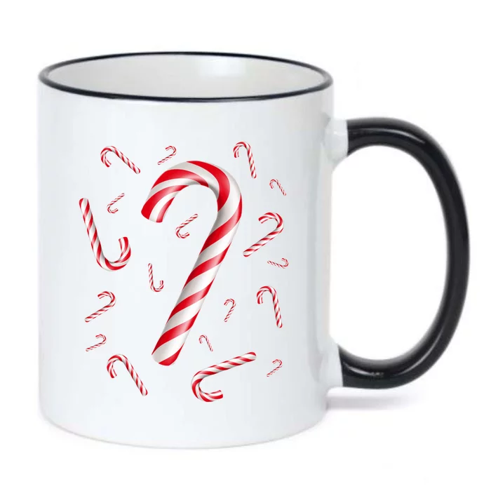 Christmas Candy Cane Mash Up Black Color Changing Mug