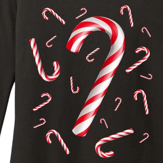 Christmas Candy Cane Mash Up Womens CVC Long Sleeve Shirt