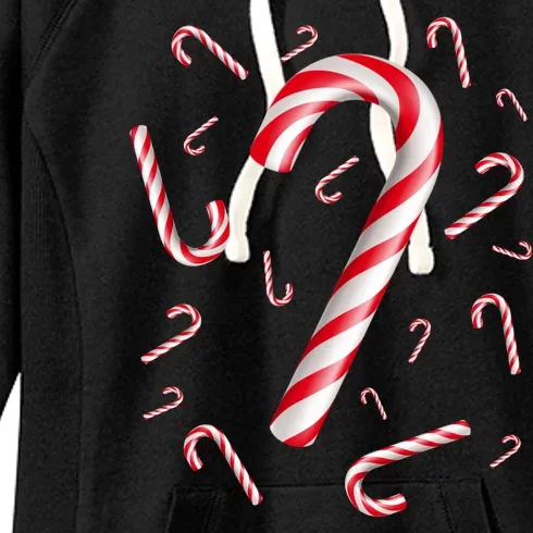 Christmas Candy Cane Mash Up Women's Fleece Hoodie