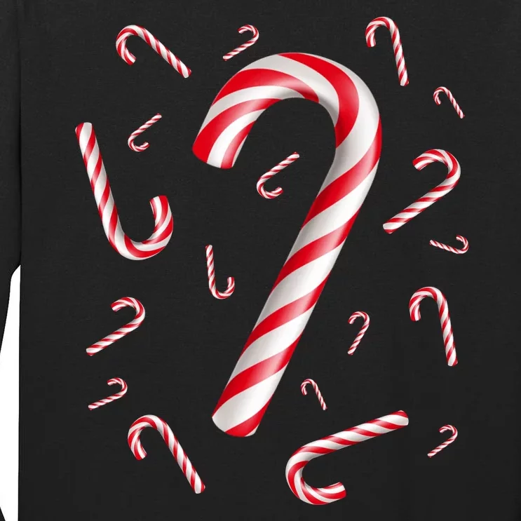 Christmas Candy Cane Mash Up Tall Long Sleeve T-Shirt