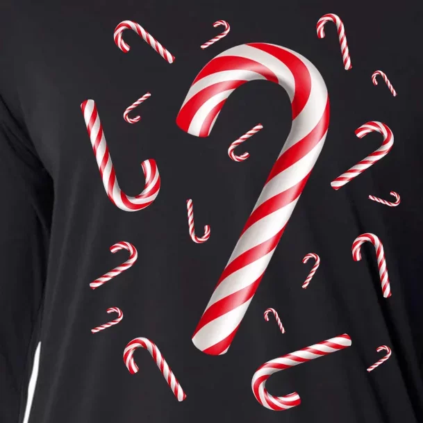 Christmas Candy Cane Mash Up Cooling Performance Long Sleeve Crew