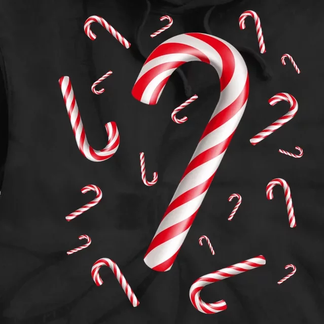 Christmas Candy Cane Mash Up Tie Dye Hoodie