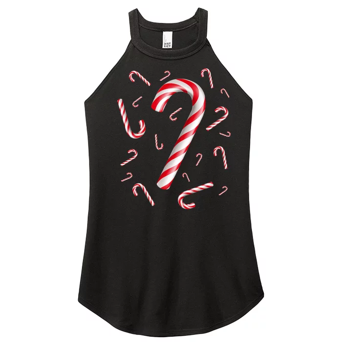 Christmas Candy Cane Mash Up Women’s Perfect Tri Rocker Tank