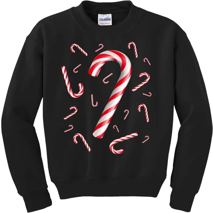 Christmas Candy Cane Mash Up Kids Sweatshirt