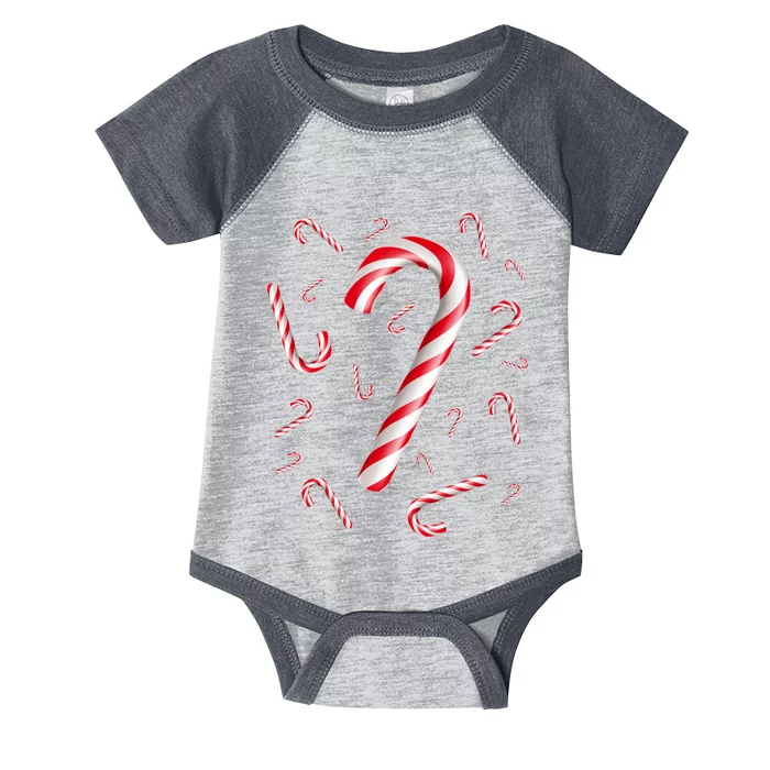 Christmas Candy Cane Mash Up Infant Baby Jersey Bodysuit