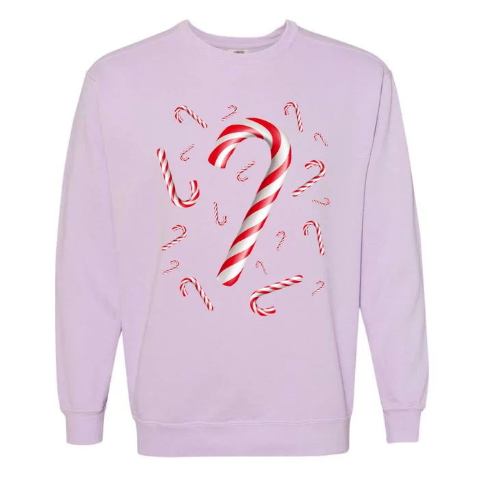 Christmas Candy Cane Mash Up Garment-Dyed Sweatshirt