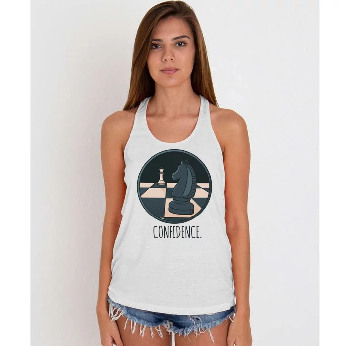 Confidence Chess Women's Knotted Racerback Tank