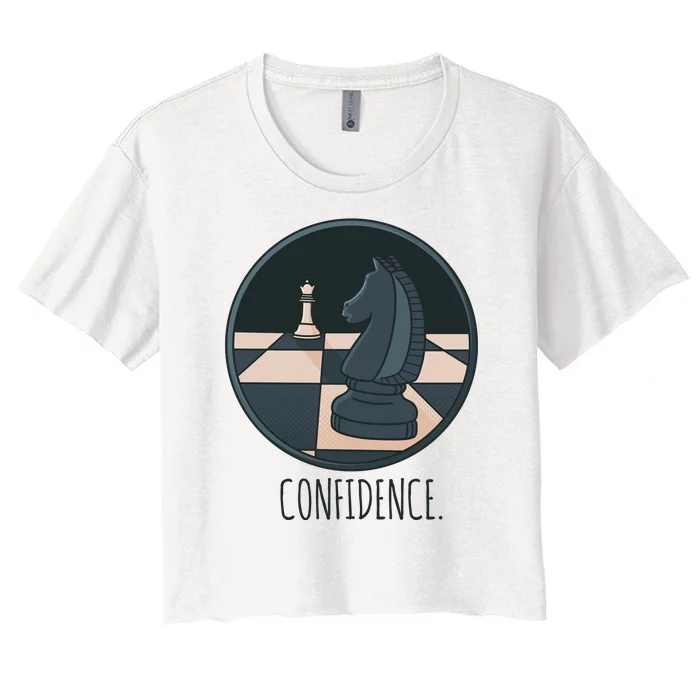 Confidence Chess Women's Crop Top Tee