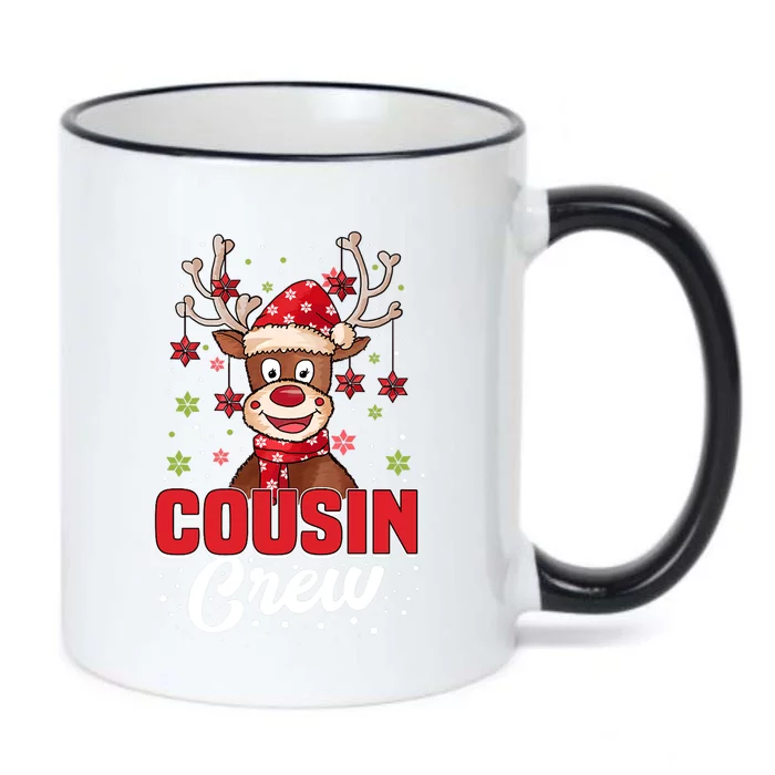 Christmas Cousin Crew Funny Reindeer Matching Pajama Gifts Premium Black Color Changing Mug