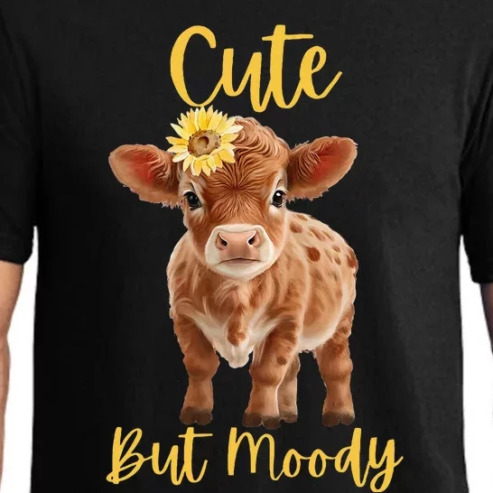 Cute CowMoody Cow Lovers Farm cowgirl baby cow an sunflower Pajama Set