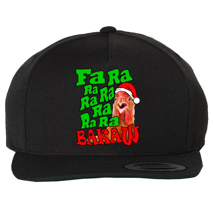 Christmas Chicken Caroling Fa Ra Ra Ugly Christmas Sweater Gift Wool Snapback Cap