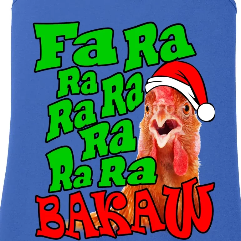 Christmas Chicken Caroling Fa Ra Ra Ugly Christmas Sweater Gift Ladies Essential Tank