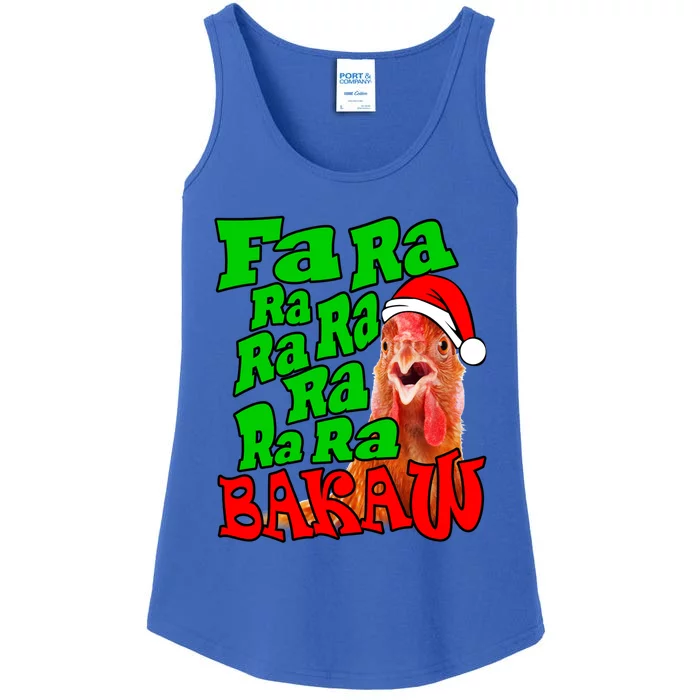 Christmas Chicken Caroling Fa Ra Ra Ugly Christmas Sweater Gift Ladies Essential Tank