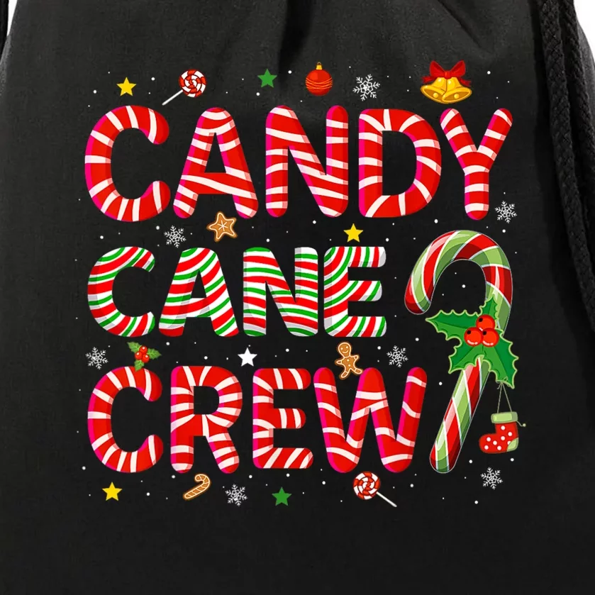 Candy Cane Crew Funny Christmas Candy Lover Xmas Pajamas Drawstring Bag