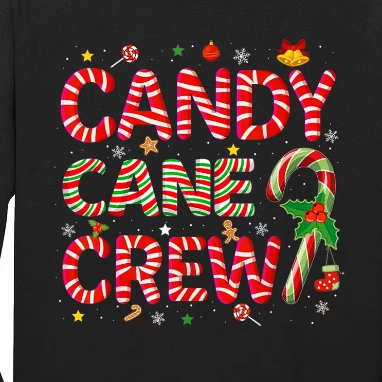 Candy Cane Crew Funny Christmas Candy Lover Xmas Pajamas Tall Long Sleeve T-Shirt