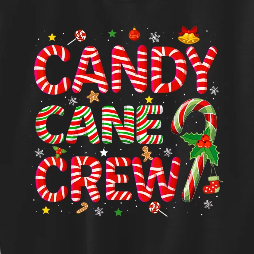 Candy Cane Crew Funny Christmas Candy Lover Xmas Pajamas Kids Sweatshirt