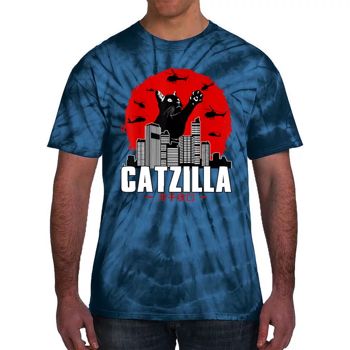 Catzilla Cute Cat Stuff For Cat Lover, Cat Mom, Cat Dad Tie-Dye T-Shirt