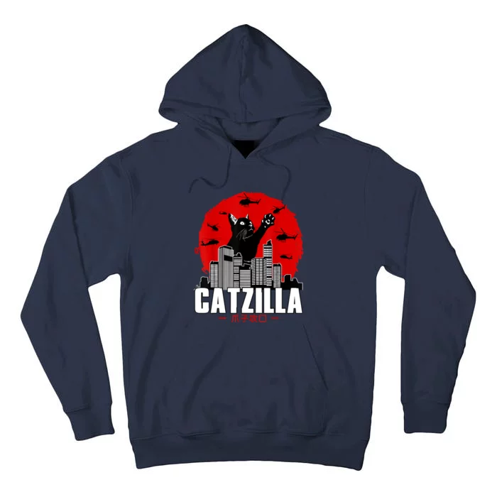 Catzilla Cute Cat Stuff For Cat Lover, Cat Mom, Cat Dad Tall Hoodie