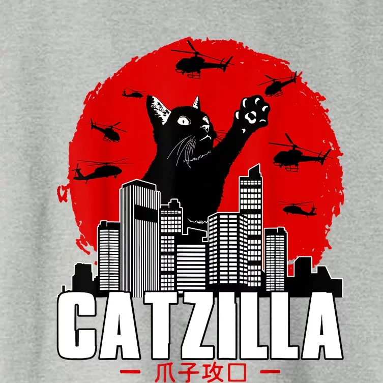 Catzilla Cute Cat Stuff For Cat Lover, Cat Mom, Cat Dad Women's Crop Top Tee