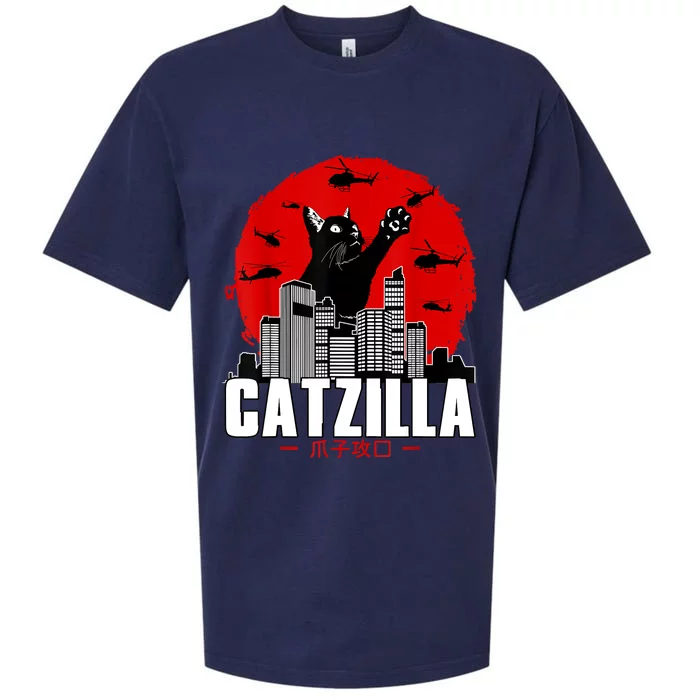 Catzilla Cute Cat Stuff For Cat Lover, Cat Mom, Cat Dad Sueded Cloud Jersey T-Shirt